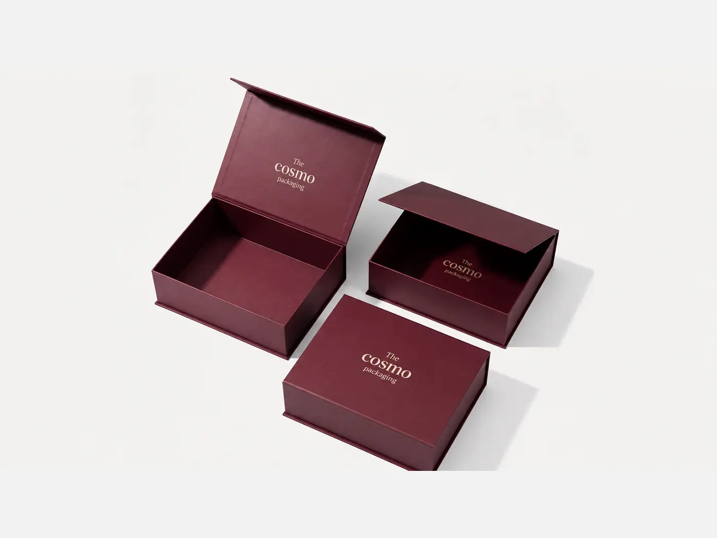 Magnetic rigid presentation box with a fitted beauty product insert