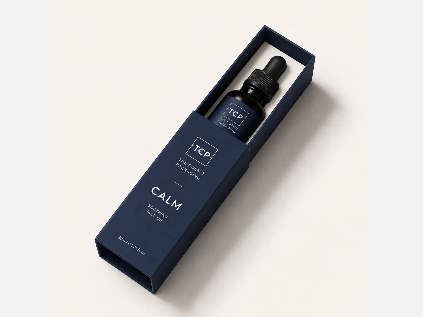 Custom skincare packaging with printed carton finish, view 2