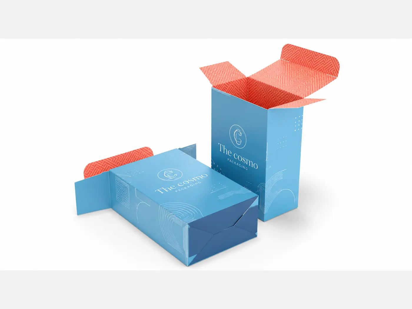 Printed tuck-end folding carton for a cosmetic product