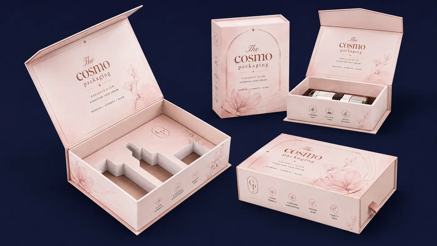 Blush skincare PR kit with fitted product inserts